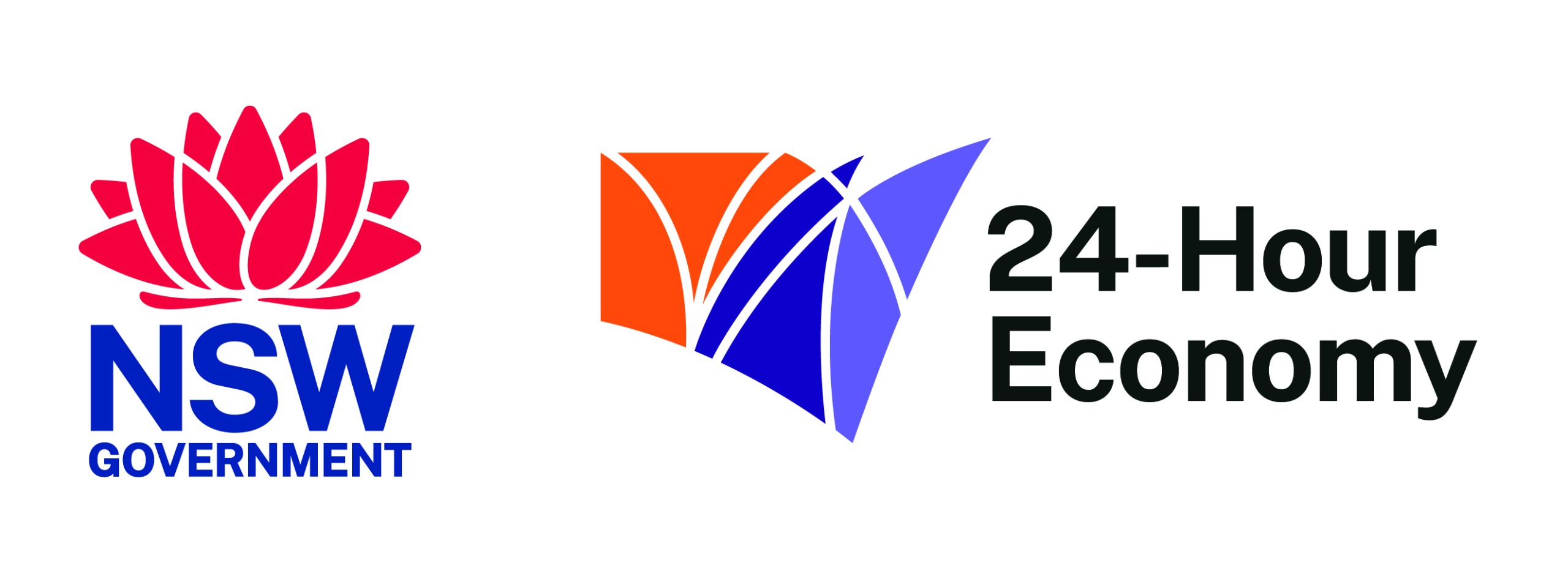 NSW Waratah and 24 Hour economy logo