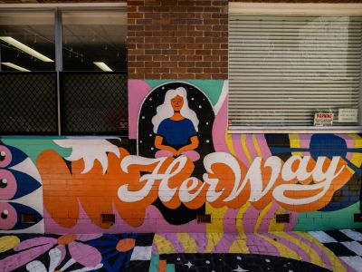 Her Way art mural wall